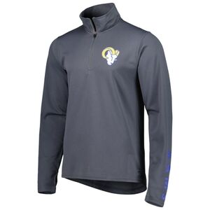 Los Angeles Rams Half Zip Pull Over MSX By Michael Strahan Charcoal Mens XL